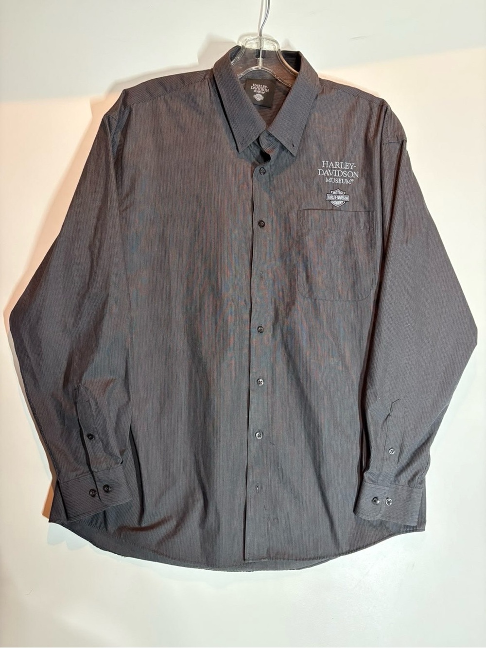 Harley-Davidson Men's Dark Gray Logo Long Sleeve Shirt